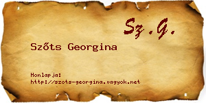 Szőts Georgina névjegykártya